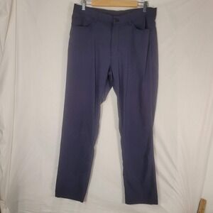 Weatherproof Vintage Pants Mens 36x30 Navy Blue Stretch 5 Pocket Zip Coin Pocket